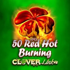 50 Red Hot Burning Clover Links logo – Slots by Novomatic at Leon Casino