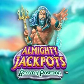 Almighty Jackpots – Realm of Poseidon casino game by Novomatic – featured logo at Leon Casino