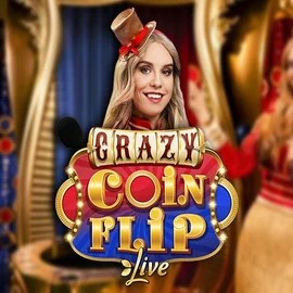 Crazy Coin Flip online game logo by Evolution on leonkazino.org