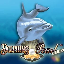 Dolphins Pearl Deluxe online game logo by Novomatic on leonkazino.org