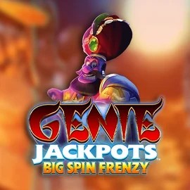 Official Jackpots logo: Genie Jackpots: Big Spin Frenzy by Blueprint Gaming at Leon Casino