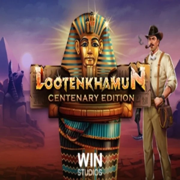 Official Slots logo: Loot'en Khamun the Dead Sea Scrolls by Win Studios at Leon Casino