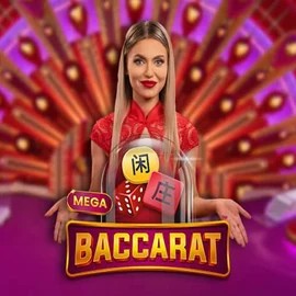 Official Live Casino logo: Mega Baccarat by Pragmatic Play at Leon Casino